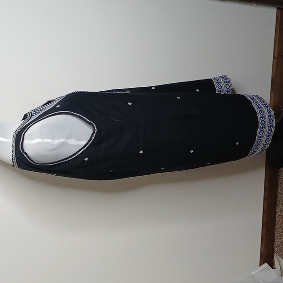 Madewell black boho midi dress side 6 - Picture 3 of 12